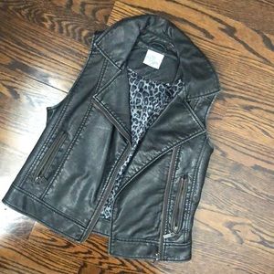 Black Market Art faux leather vest